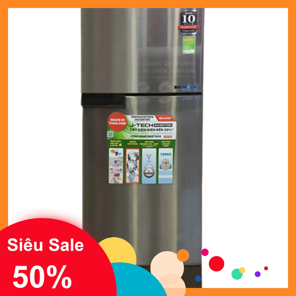 ib nhận mã_ Tủ lạnh Sharp Inverter 180 lít SJX196ESL   _hàng chính hãng, mới 100%