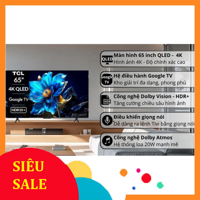 ib lấy mãu bh_ Google Tivi QLED TCL AI 4K 65 inch 65P7K 2025  VIỆT NAM _FREE SHIP
