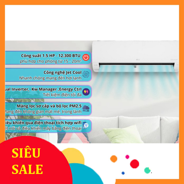ib lấy mãu bh_ Máy lạnh LG Inverter 1.5 HP IEC12M1 2025  Thái Lan _FREE SHIP