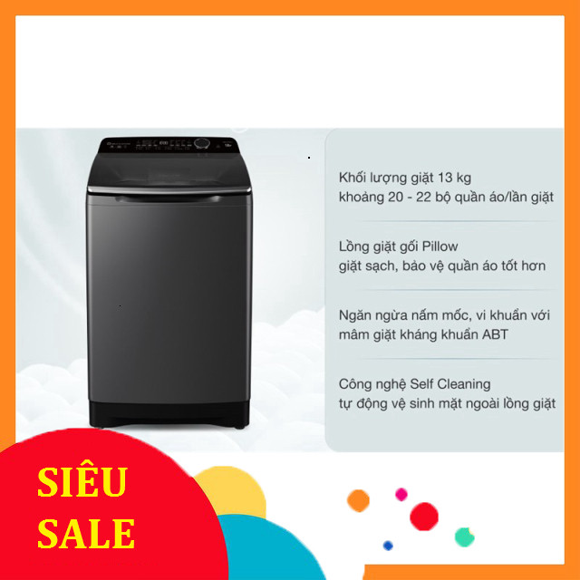 ib lấy mãu bh_ Máy giặt Aqua Inverter 13 kg AQW DR130UGT PS _FREE SHIP
