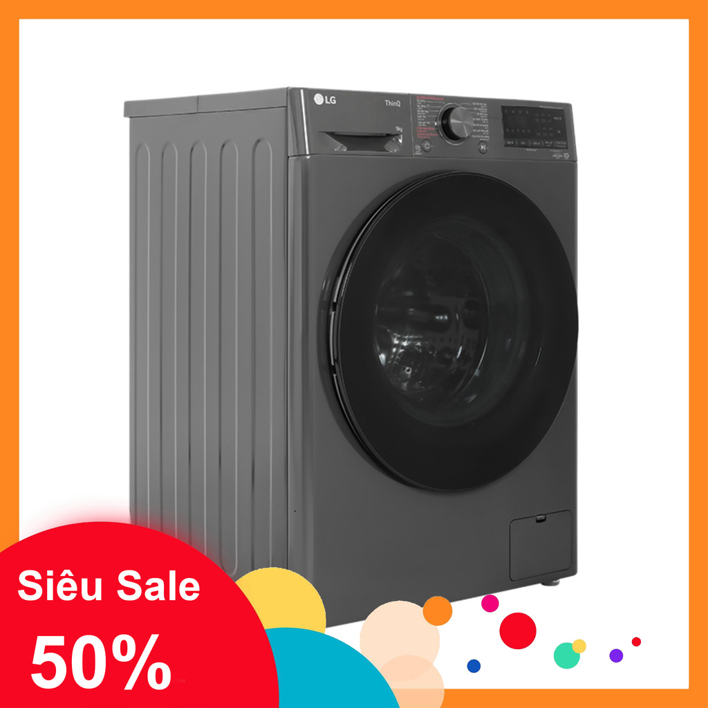ib nhận mã_ Máy giặt LG AI DD Inverter 9 kg FV1409S4M model 2023 _hàng chính hãng, mới 100%