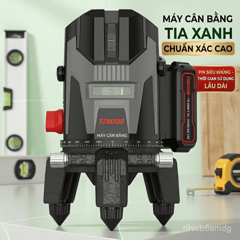 Máy cân bằng Laser tia xanh 3/5 tia chuyên dụng dán gạch tia sáng mạnh