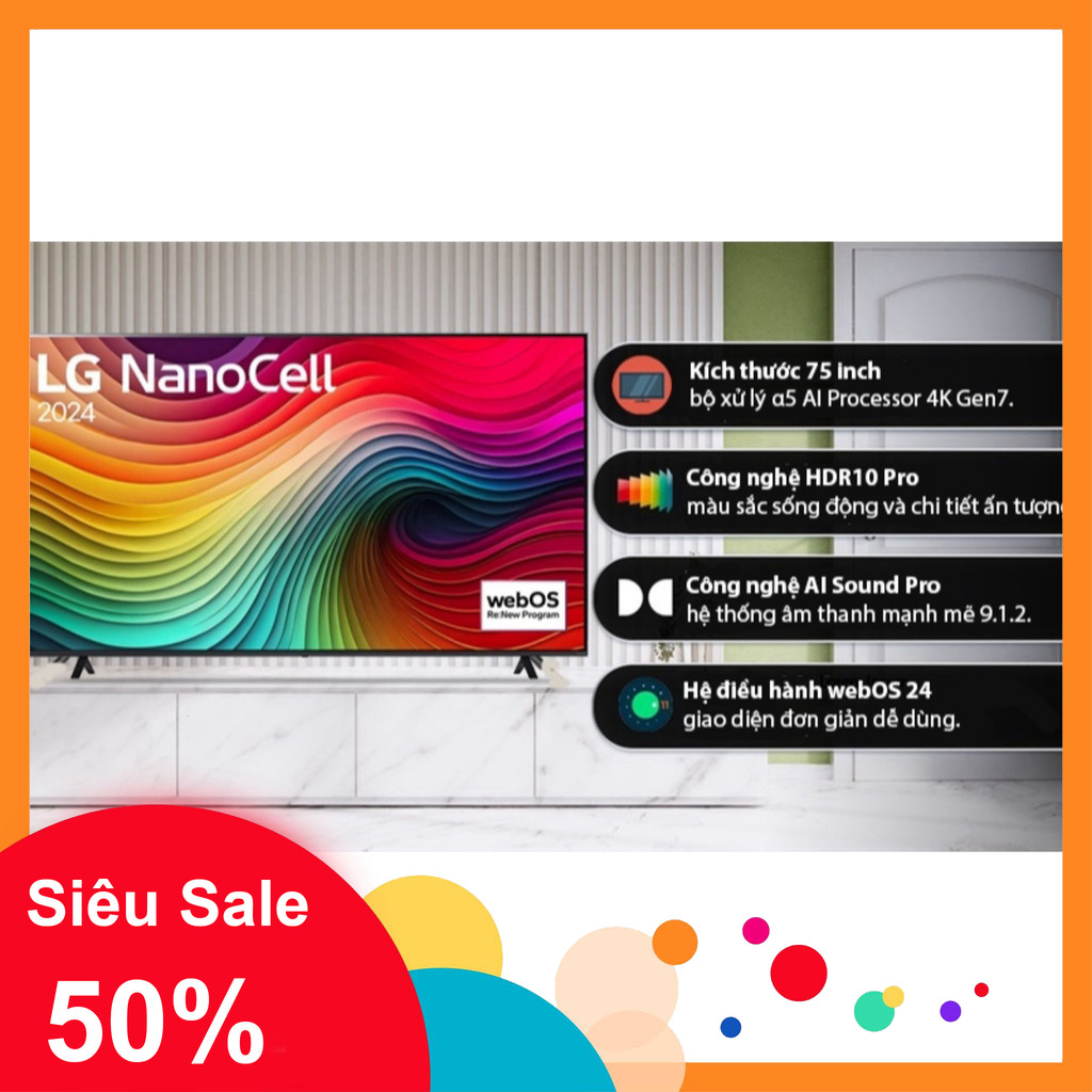 ib nhận mã_ Smart Tivi NanoCell LG 4K 75 inch 75NANO81TSA Điện Máy Kho Rẻ _hàng chính hãng, mới 100%