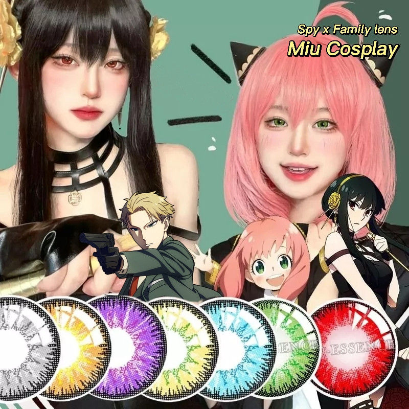 [Sẵn] Nhiều mẫu - Lens cosplay Yor/Anya/Loid - Spy x Family Kính áp tròng mã Ayy [Miu Cosplay]
