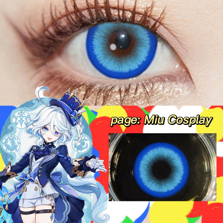 Hàng đẹp [Sẵn] Lens cosplay Furina/Zhongli/Klee/Nahida/Kazuha - Genshin Impact - Kính áp tròng [Miu 