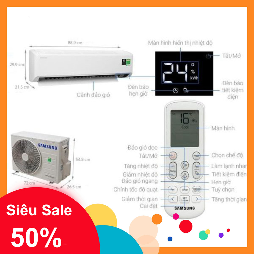 ib nhận mã_ Máy lạnh Samsung WindFree Inverter 2 HP AR18CYFCAWKNSV  Điện Máy Kho Rẻ _hàng chính hãng