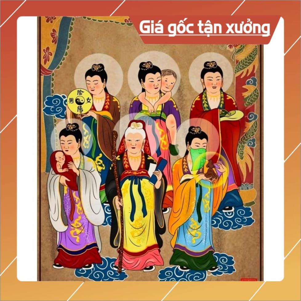 Khung  Tranh 12 BÀ MỤ - TAM TIÊU NƯƠNG NƯƠNG treo tường hoặc thờ cúng