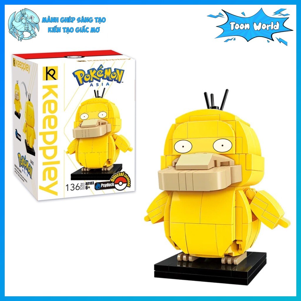 Mô hình nhân vật Keeppley A0103 Brick Headz Pokemon Koduck - BrickHeadz Pikachu Mini