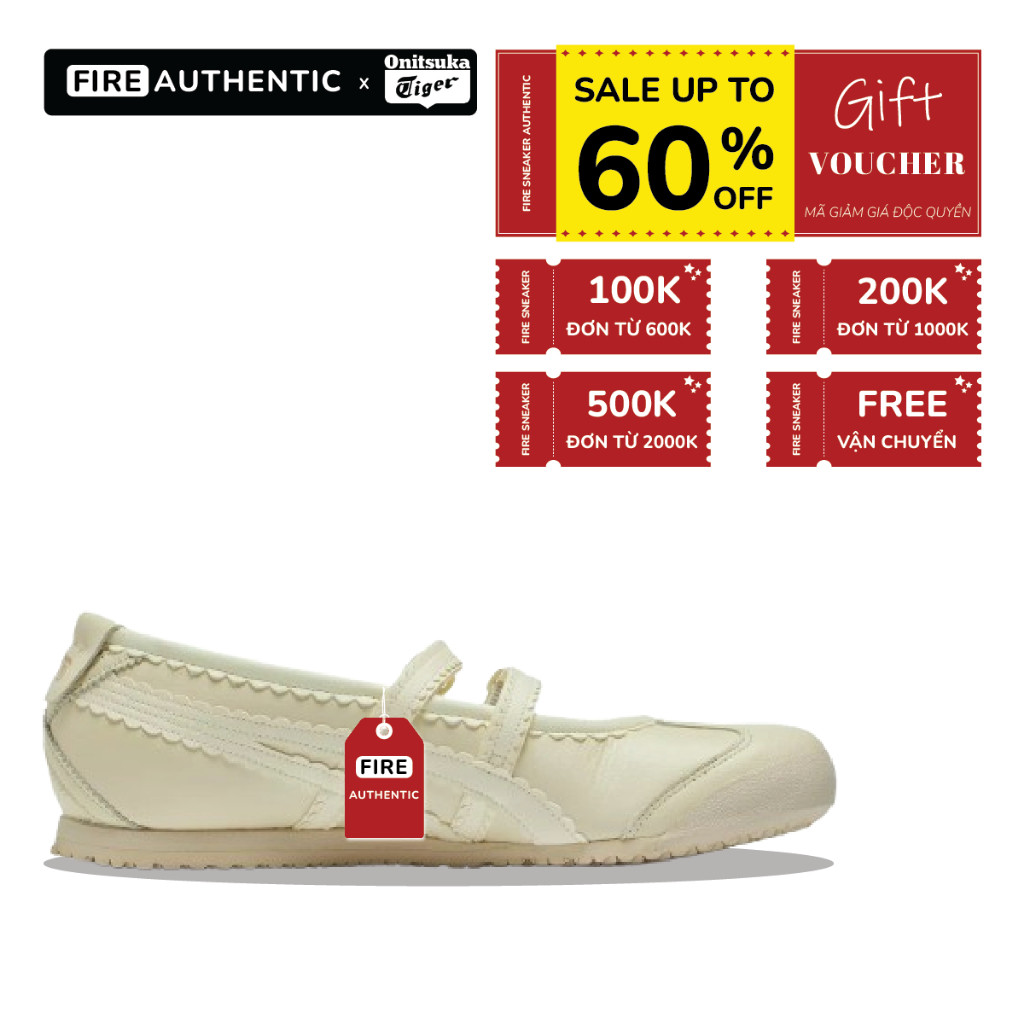 [ CHÍNH HÃNG ] Giày Onitsuka Tiger Mexico 66 TGRS 'Cream' - The Sneaker Outlet