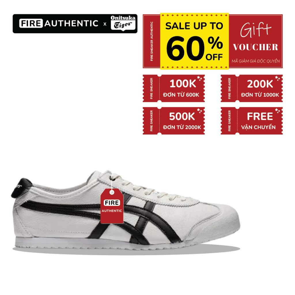 [ CHÍNH HÃNG ] Giày Onitsuka Tiger Mexico 66 'White Black' - The Sneaker Outlet