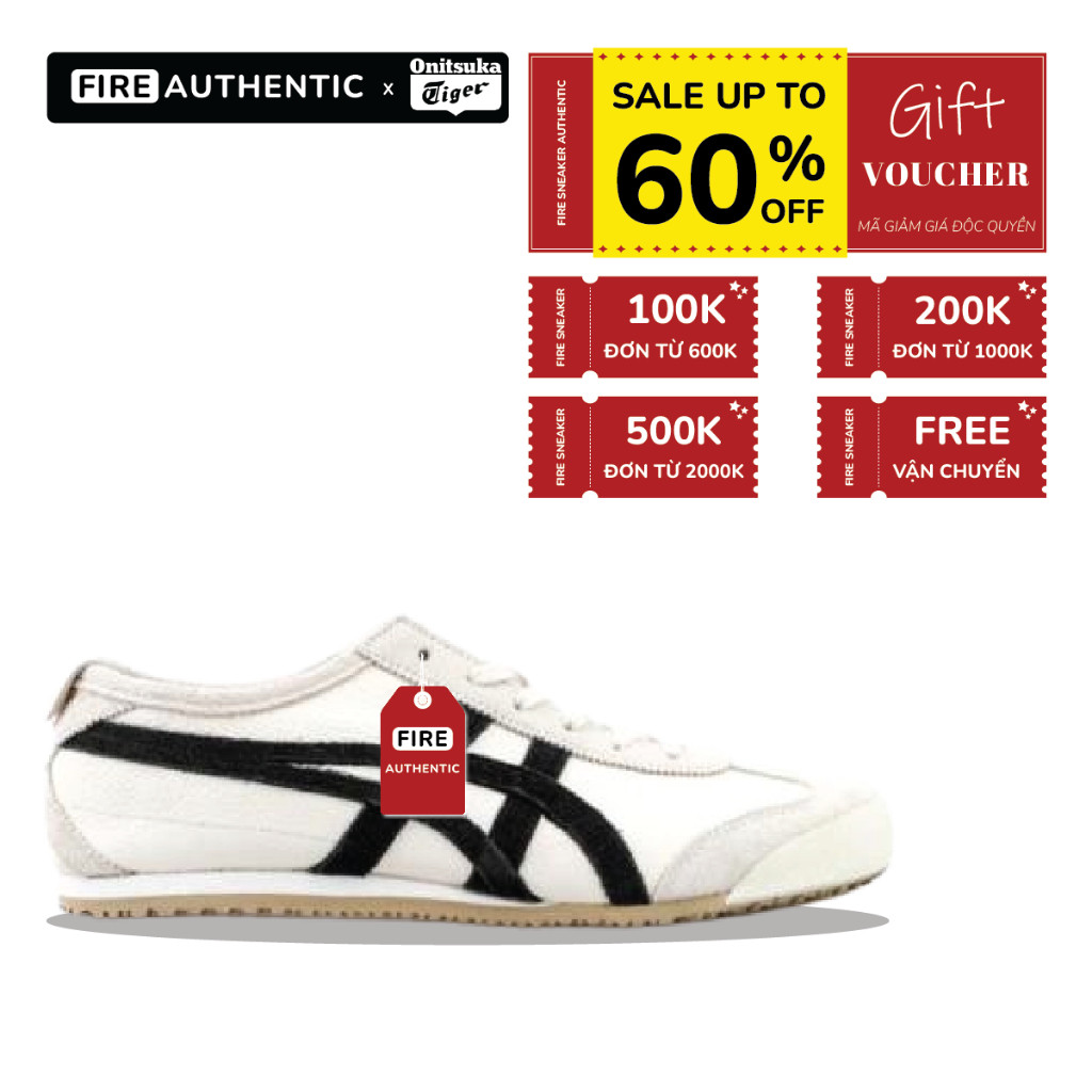 [ CHÍNH HÃNG ] Giày Onitsuka Tiger Mexico 66 'Cream/Black' - The Sneaker Outlet