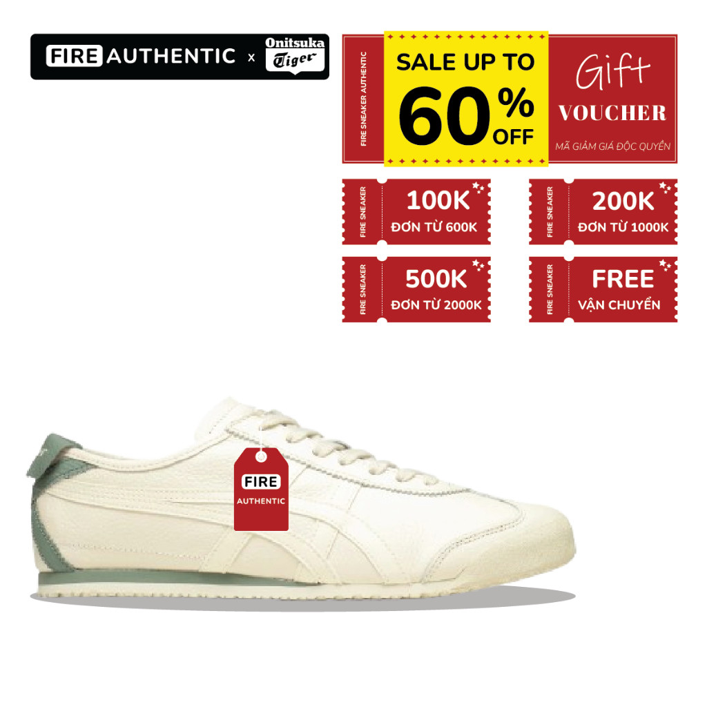 [ CHÍNH HÃNG ] Giày Onitsuka Tiger Mexico 66 ‘Cream/Green’ - The Sneaker Outlet