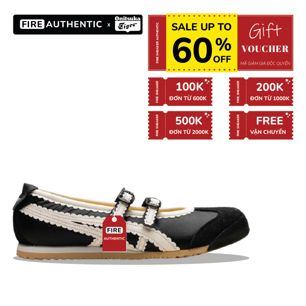 [ CHÍNH HÃNG ] Giày Onitsuka Tiger Mexico 66 TGRS 'Black/Flower' - The Sneaker Outlet