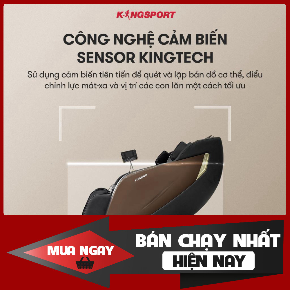 ib lấy mã bh_  Ghế massage KINGSPORT G11 New công nghệ rung sóng âm Kingsonic, 12 bài massage tự độn