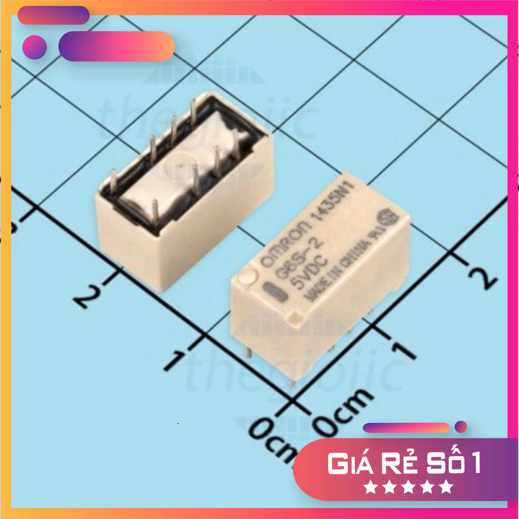 G6S-2-DC5 Rơ Le 5VDC 2A DPDT 8 Chân Điện Tử Thường Tín