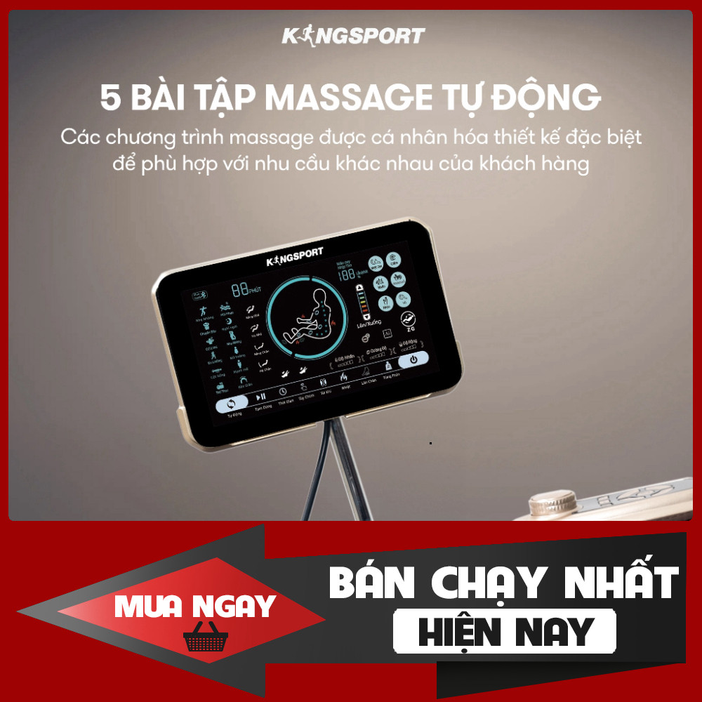 ib lấy mã bh_  Ghế massage toàn thân KINGSPORT G80 NEW công nghệ rung sóng âm KingSonic _FREE SHIP