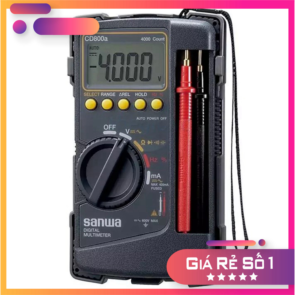Sanwa CD800A Đồng Hồ Đo Hiển Thị Số Japan Điện Tử Thường Tín