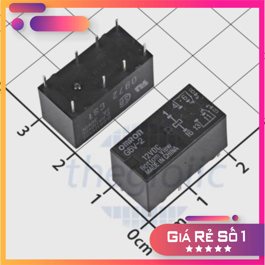 G5V-2-DC12 Rơ Le 12VDC 2A DPDT 8 Chân Điện Tử Thường Tín