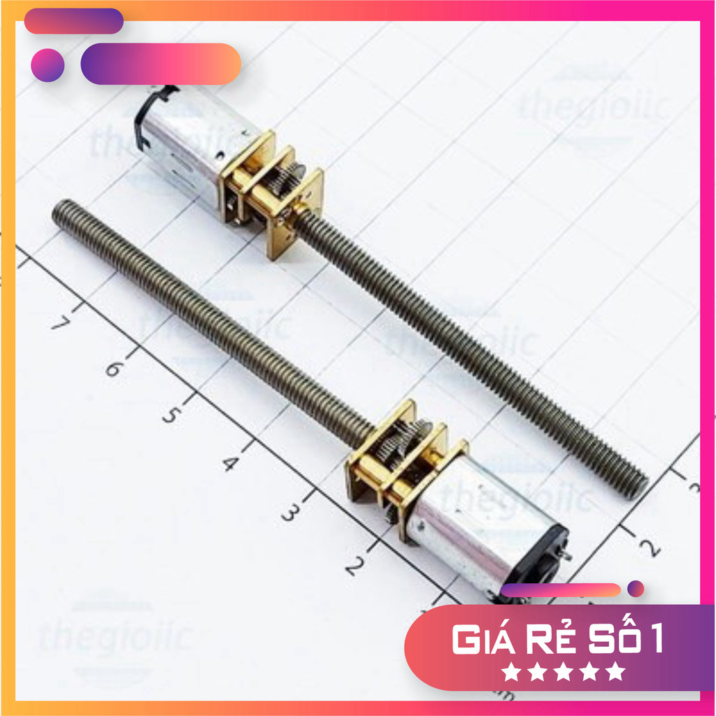 GA12-N20 Động Cơ Giảm Tốc Trục Vít M4 12VDC, 60 rpm Điện Tử Thường Tín