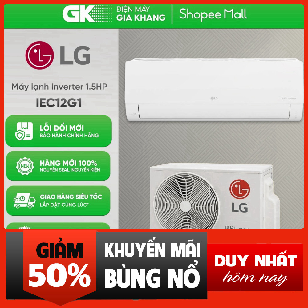 Đặc Biệt Máy Lạnh Inverter LG DUALCOOL™ IEC09G1 Giữ Nhiệt Lạnh 100%
