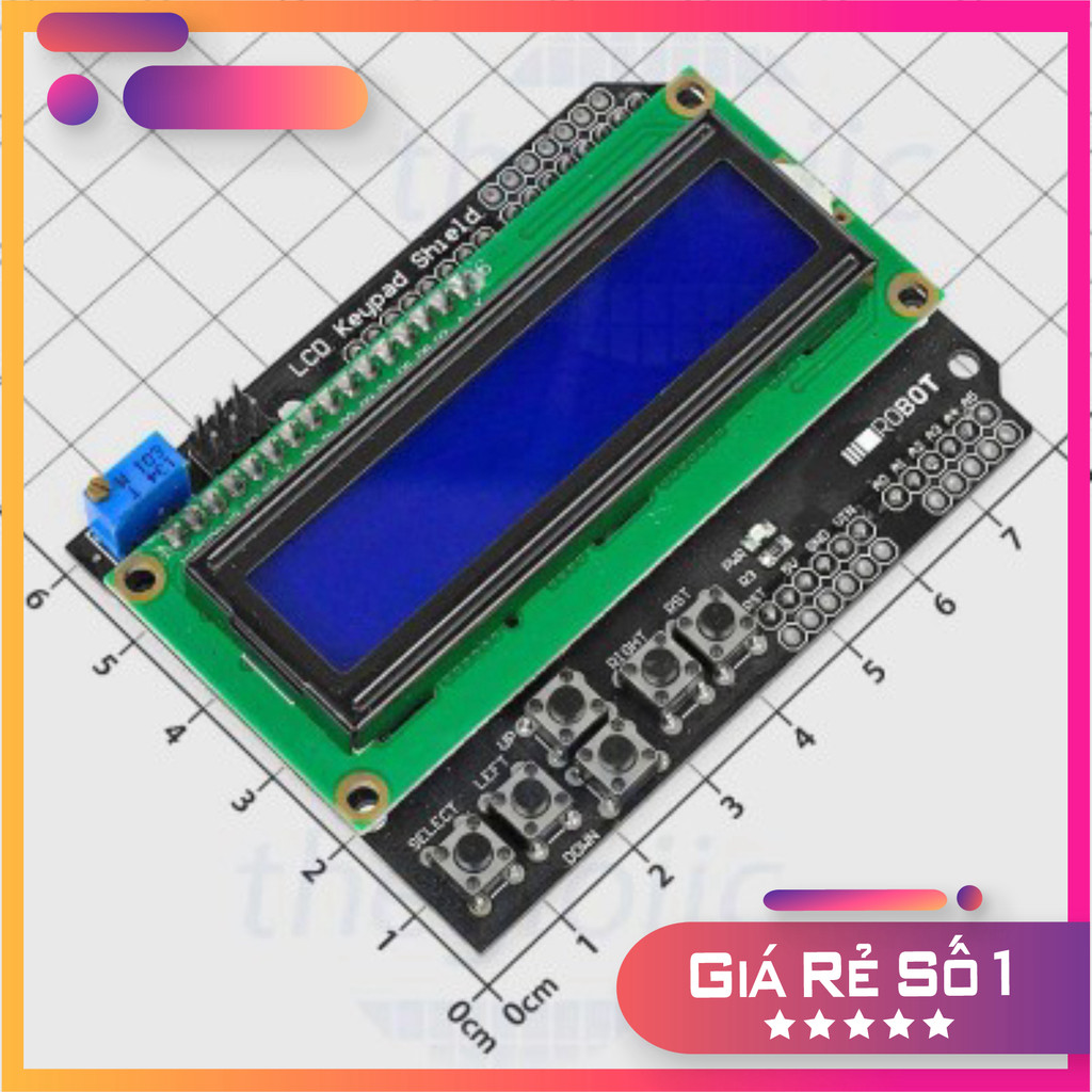 Arduino LCD 1602 Keypad Shield Có Phím Chức Năng 5VDC Linh Kiện Trường Giang 86