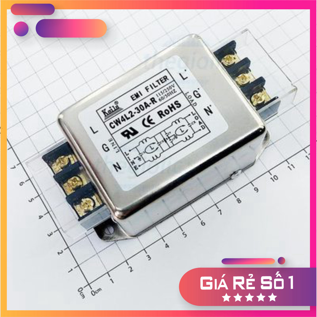 CW4L2-30A-R Bộ Lọc Nguồn 1 Pha 30A 115/250V Linh Kiện Trường Giang 86