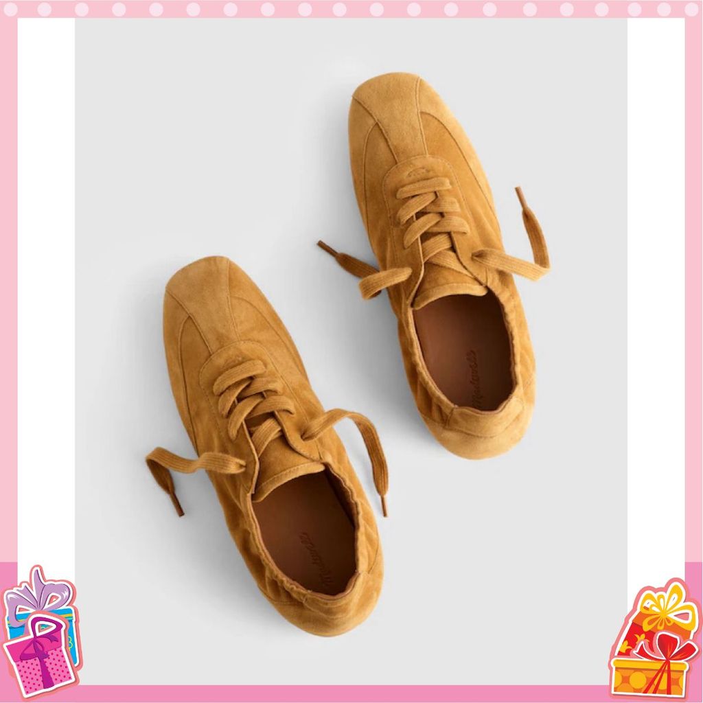 [Chính Hãng] Madewell Greta Ballet Sneaker Da Lộn – Giày Thể Thao Nữ Form Ballet Nhẹ Êm Thời Trang