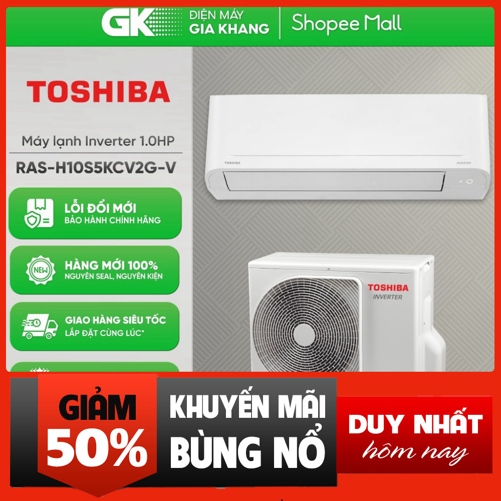 Máy Lạnh Inverter Toshiba 1HP RAS-H10S5KCV2G-V