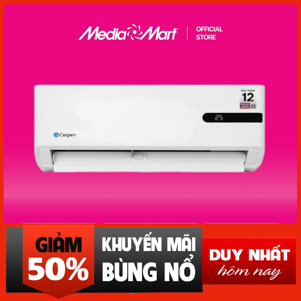 Điều hòa Casper Inverter 12000Btu 1 Chiều GC-12IB36 1.5hp Chính Hãng Freeship
