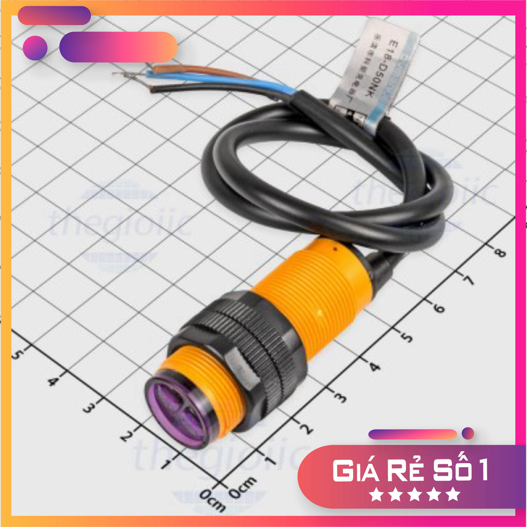 E18-D50NK Cảm Biến Khoảng Cách Vật Cản 3-50cm Có Tùy Chỉnh NPN-NO Linh Kiện Trường Giang 86