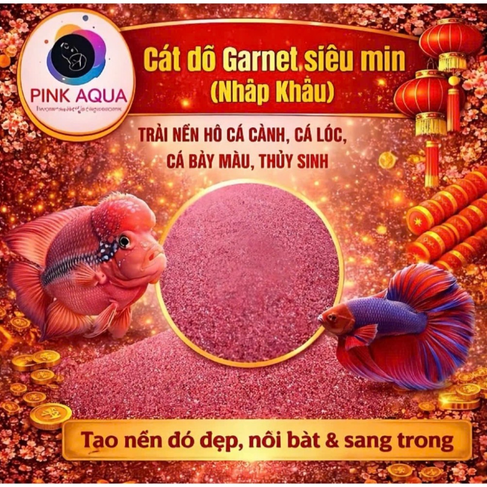 Cát thủy sinh - Cát Garnet đỏ (1 KG)