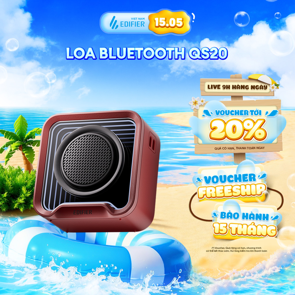 Loa Bluetooth EDIFIER QS20 | Công Suất 6W | Sử Dụng Đến 18H | Bluetooth 6.0 | Bảo Hành 15 Tháng