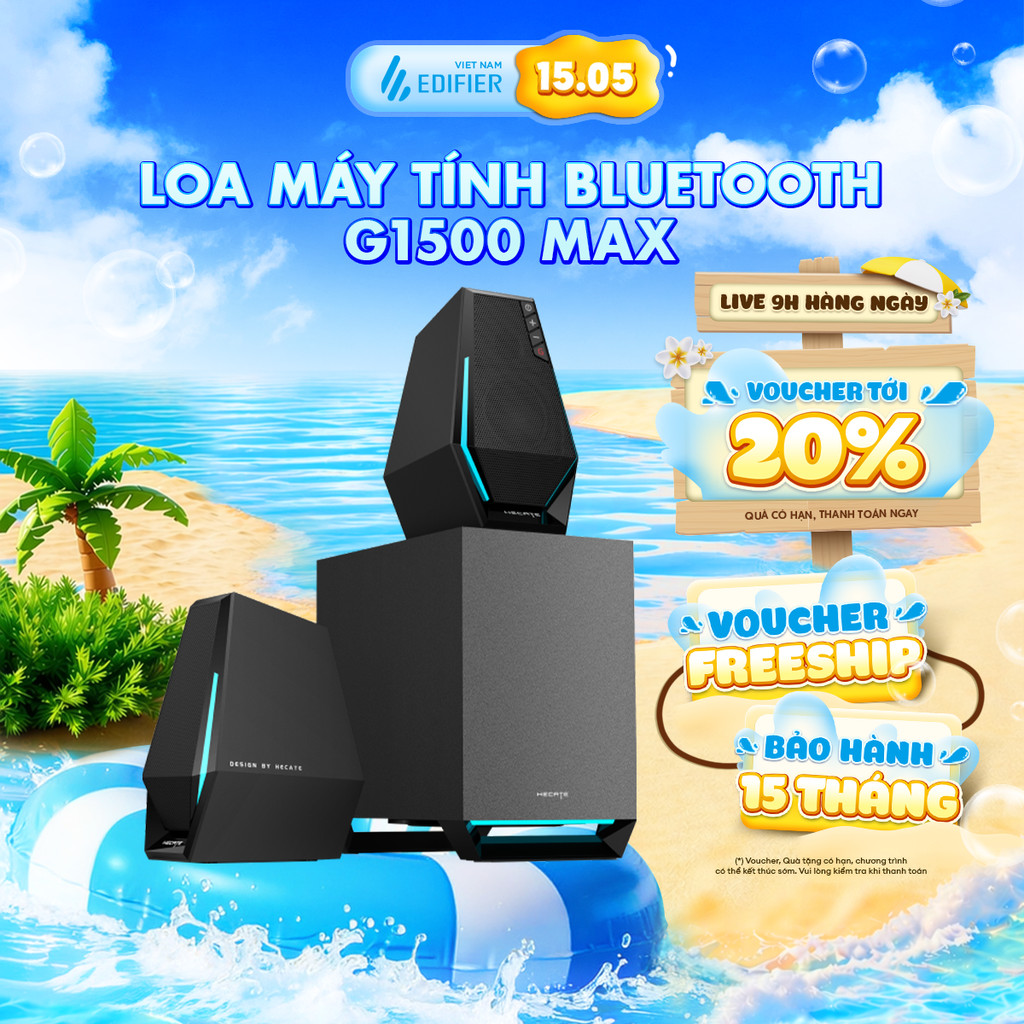 Loa Bluetooth Để Bàn EDIFIER G1500 MAX | Công Suất 30W | Đèn LED RGB | Bluetooth 5.3 | Bảo Hành 15 Tháng