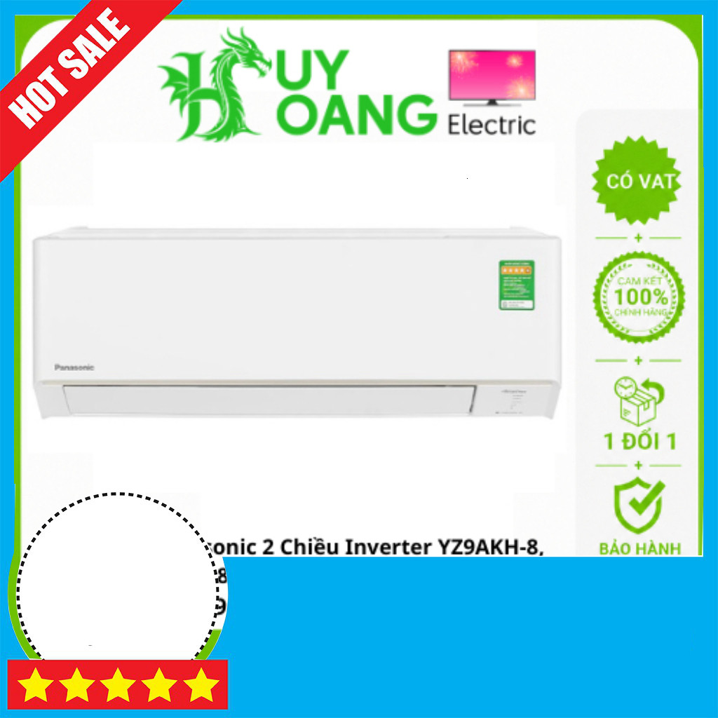 Khuyến mãi  Điều Hòa Panasonic Inverter 2 Chiều YZ9AKH-BTU Tích Hợp Cho Phòng Ngủ Giao toàn quốc