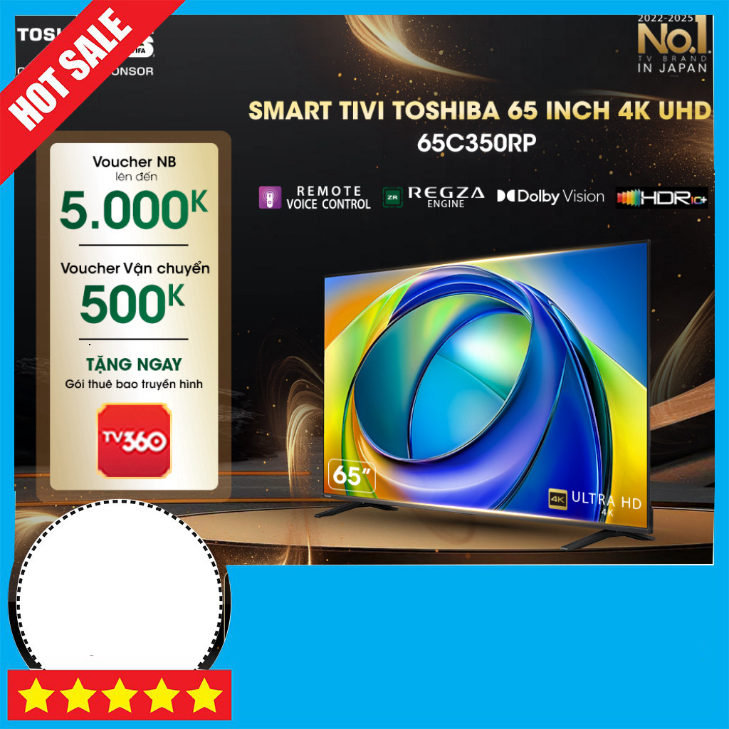 Khuyến mãi  Tivi 4K UHD 65 inch Toshiba 65C350RP Giao Nhận Toàn Q 24 Tháng Bảo Hành Giao toàn quốc .