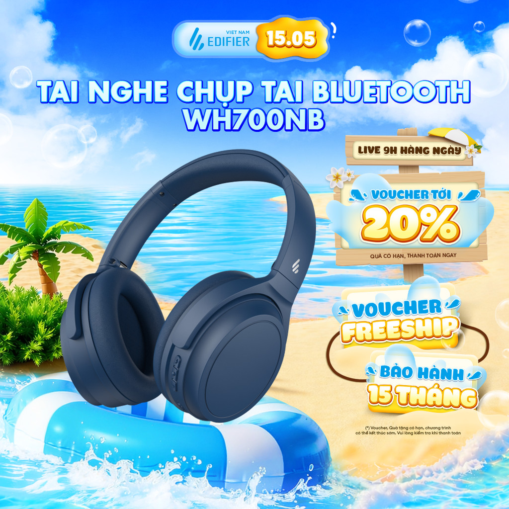Tai Nghe Chụp Tai Bluetooth Chống Ồn EDIFIER WH700NB/WH700NB PRO - Pin Đến 56H - Âm Thanh Hi-Res - 15 Tháng Bảo Hành