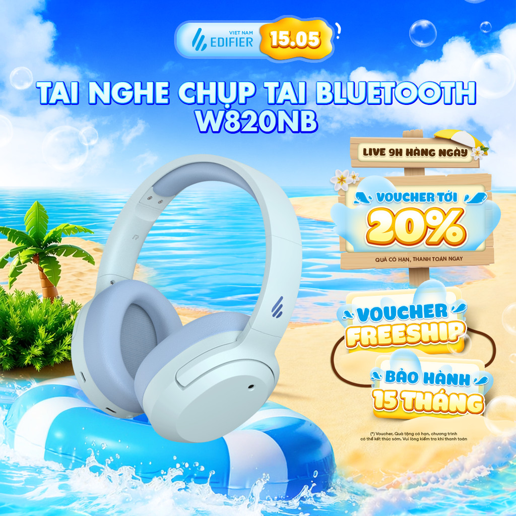 Tai Nghe Chụp Tai Bluetooth Chống Ồn EDIFIER W820NB/W820NB PLUS - Âm Thanh Hi-Res - Pin Đến 49H - 15 Tháng Bảo Hành