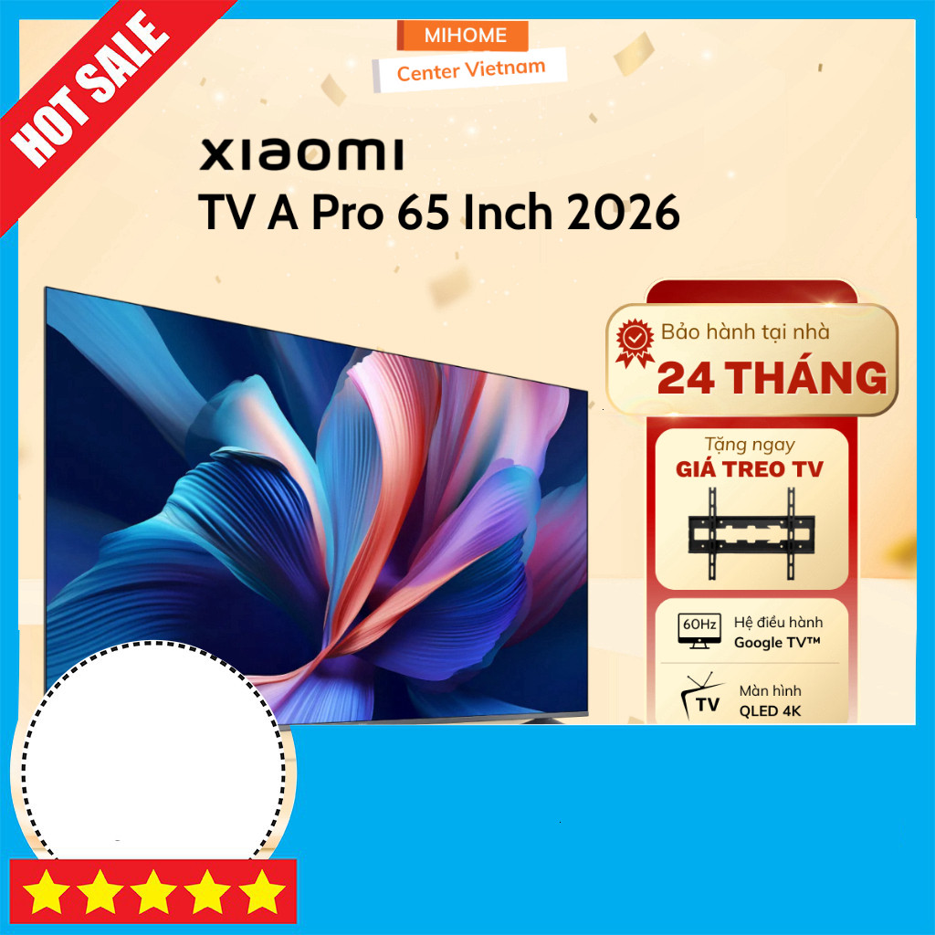 Khuyến mãi  Màn Hình Tivi Xiaomi A Pro 65 Inch Google TV QLED 4K Bảo Hành 2 Năm Giao toàn quốc .
