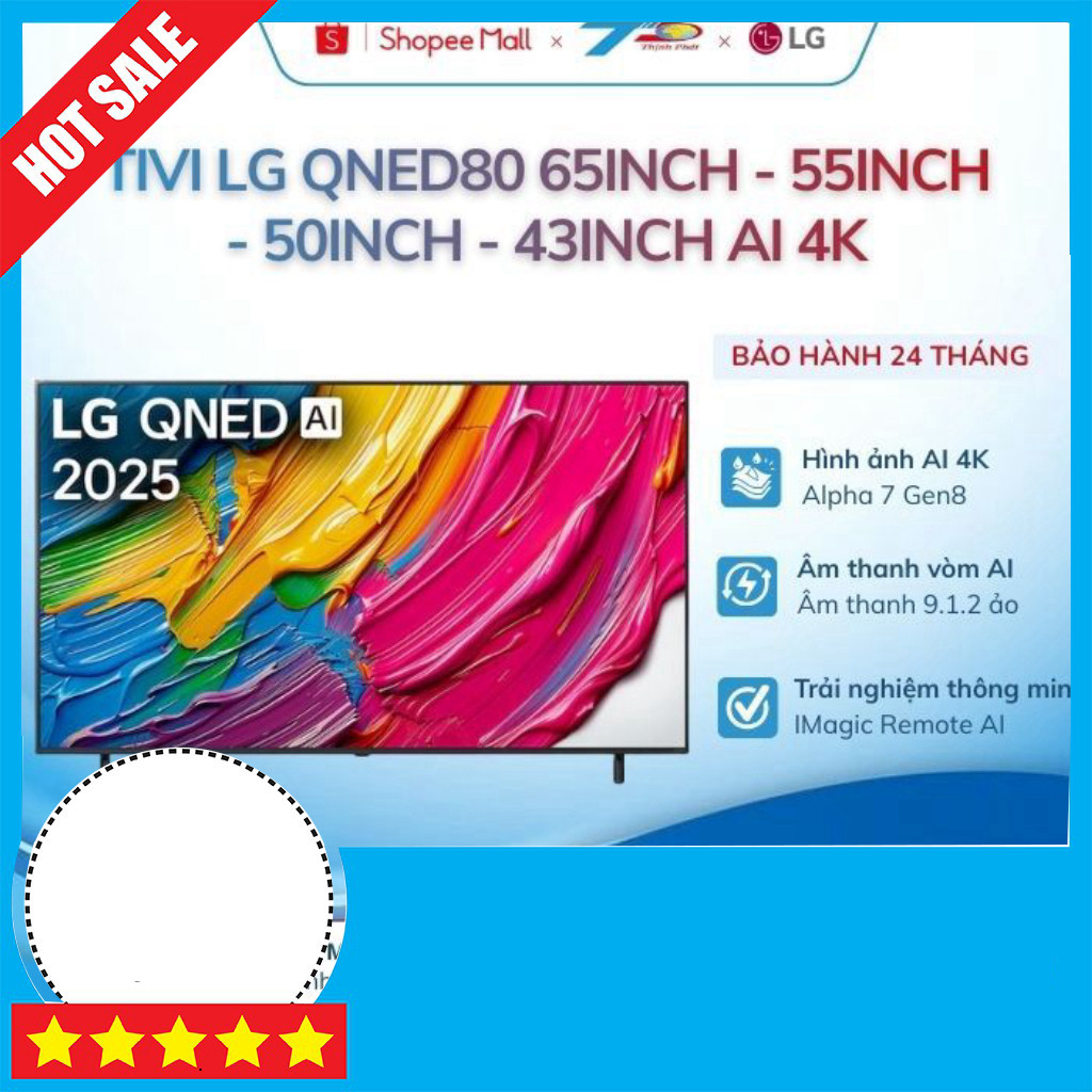 Khuyến mãi  Máy Tắt Tivi Smart AI 4K 65QNED80ASA 65inch, 55QNED80ASA 55inch, 50QNED80ASA 50inch, 43Q