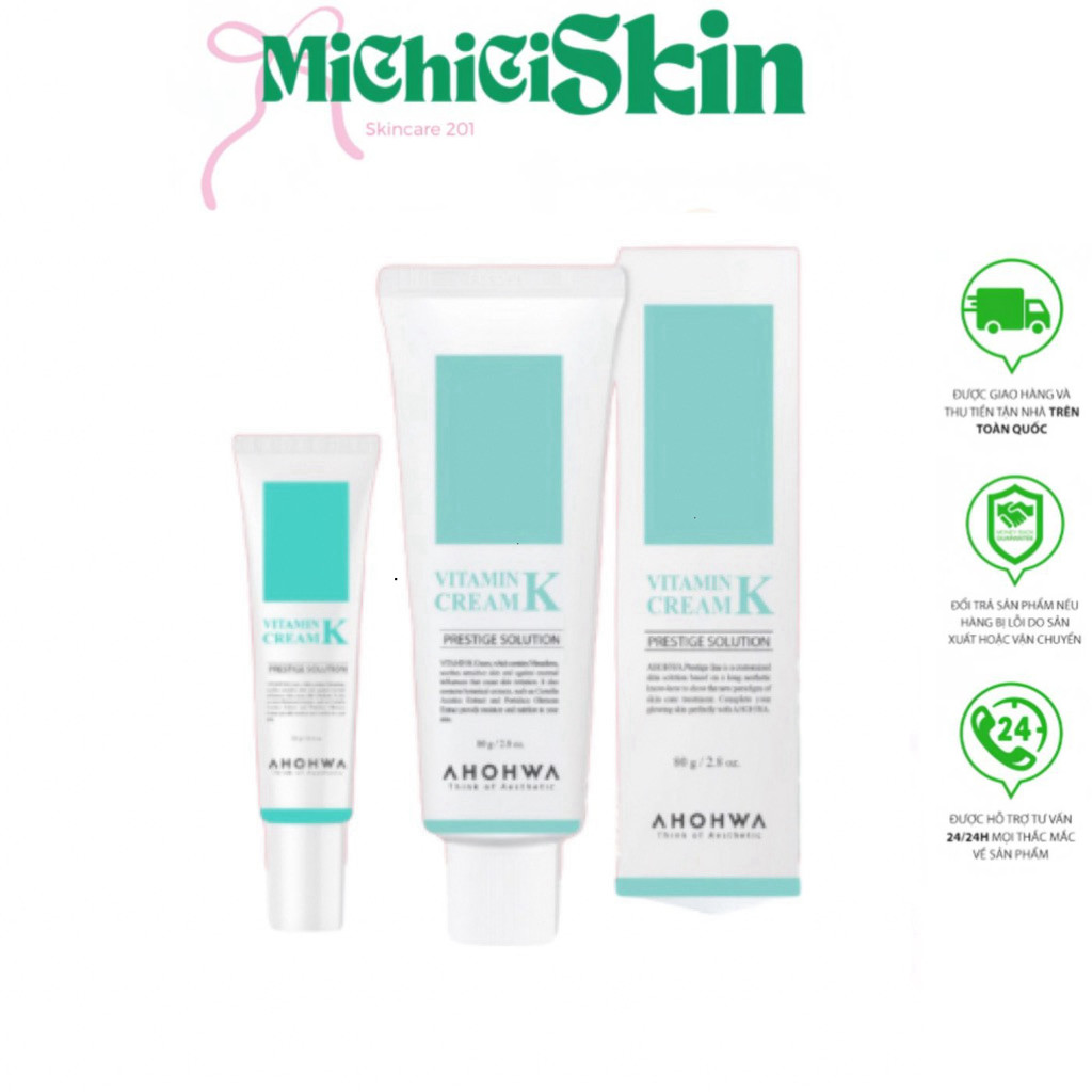 [Chính Hãng] Kem Dưỡng phục hồi da AHOHWA Vitamin K Cream Ahohwa 12g/80g Auth