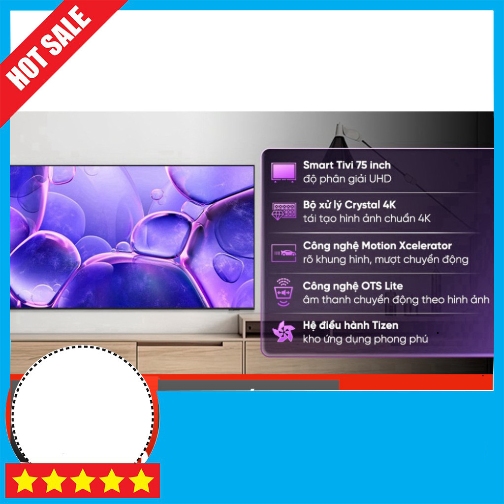 Khuyến mãi  Tivi Crystal 4K UHD 75inch Samsung 4K 75U8500F mới hoàn toàn giá rẻ Giao toàn quốc .