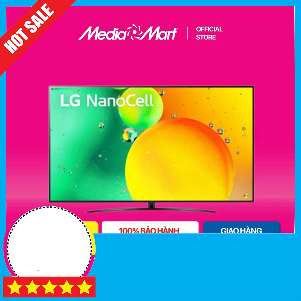 Khuyến mãi  Tivi 4K NanoCell LG 43 inch Mới 43NANO76SQA AI ThinQ Chống Chói Giao toàn quốc .