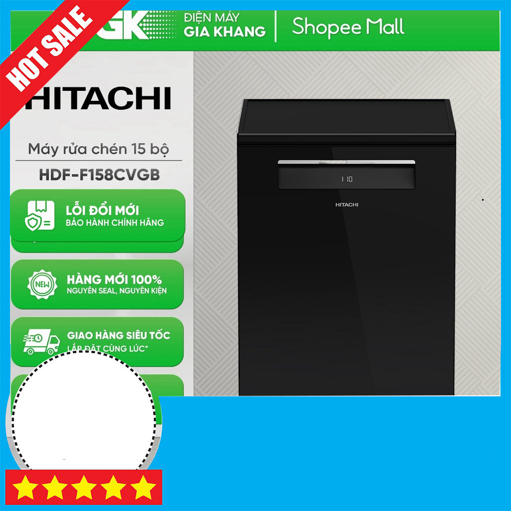 Khuyến mãi  Máy Rửa Chén Độc Lập Hitachi HDF-F158CVGB giao toàn quốc