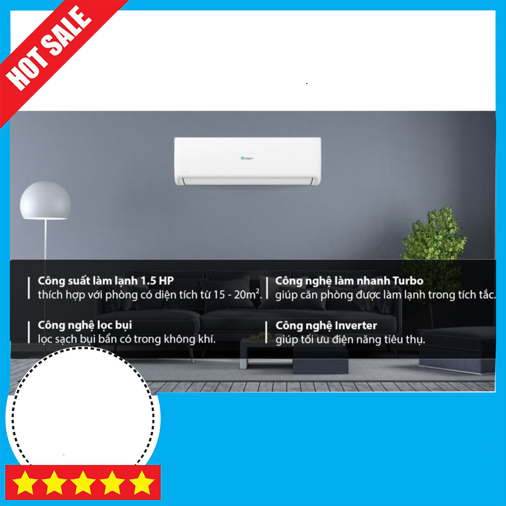 Khuyến mãi  Máy Lạnh Casper Inverter 1.5 HP 2023 THÁI LAN GC-12IS35 Giao toàn quốc