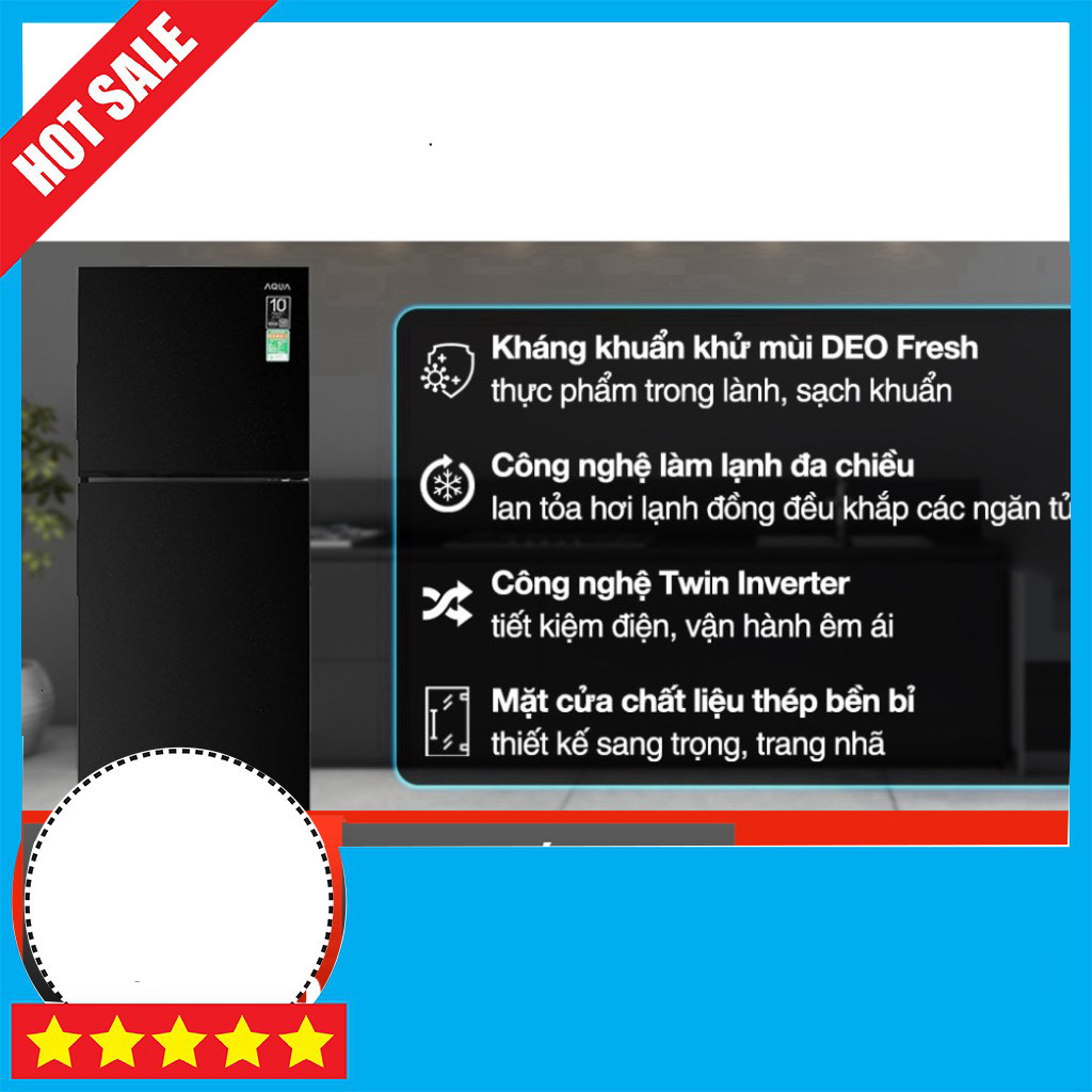 Khuyến mãi  Tủ Lạnh Inverter Aqua 189L AQR-T220FA Miễn phí Lắp Đặt Giao toàn quốc