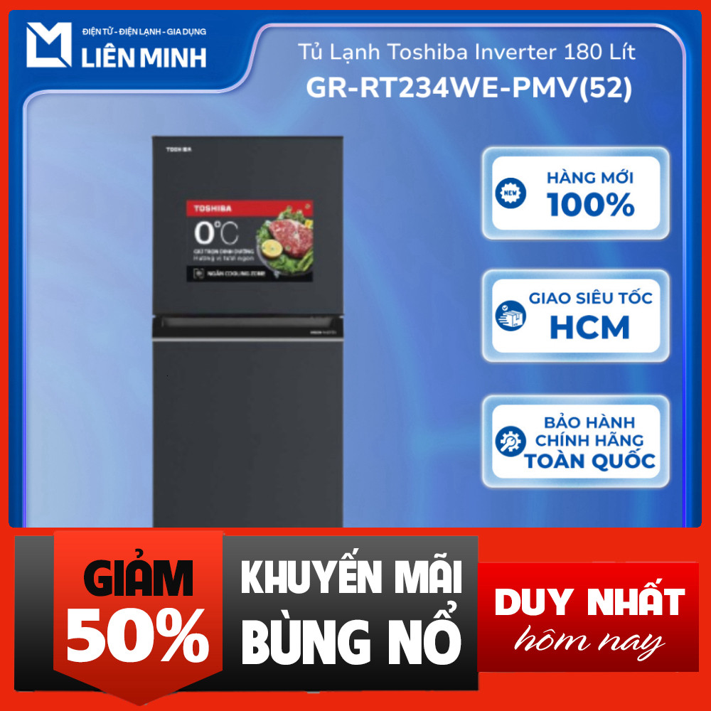 Tủ Lạnh Toshiba Inverter 180 Lít 2 Cửa Giao Toàn Quốc