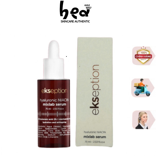 [BEA Skin] Serum Hyaluronic Niacin HA + 5% B3 (Niacinamide) sáng da, mờ thâm mụn Ekseption 75ml
