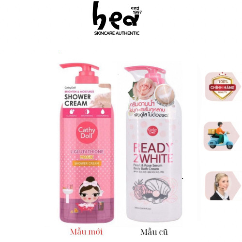 [BEA Skin] Sữa tắm trắng da, Dưỡng Ẩm Ready 2 white one day whitener Cathy Doll 450ml Thái Lan