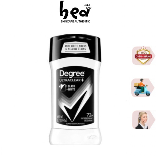 [BEA Skin] Lăn Khử Mùi Degree Men UltraClear Antiperspirant Deodorant Stick Black + White 76g