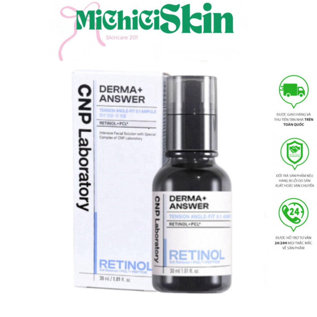 [Chính Hãng] Tinh chất CNP Retinol Derma Answer Tension Angle Fit Ampule Auth